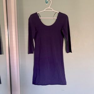 Purple 3/4 sleeve dress